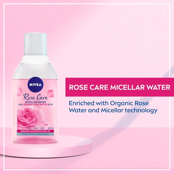 NIVEA Rose Care Micellás rózsavíz olajjal 400ml - Minden bőrtípusra