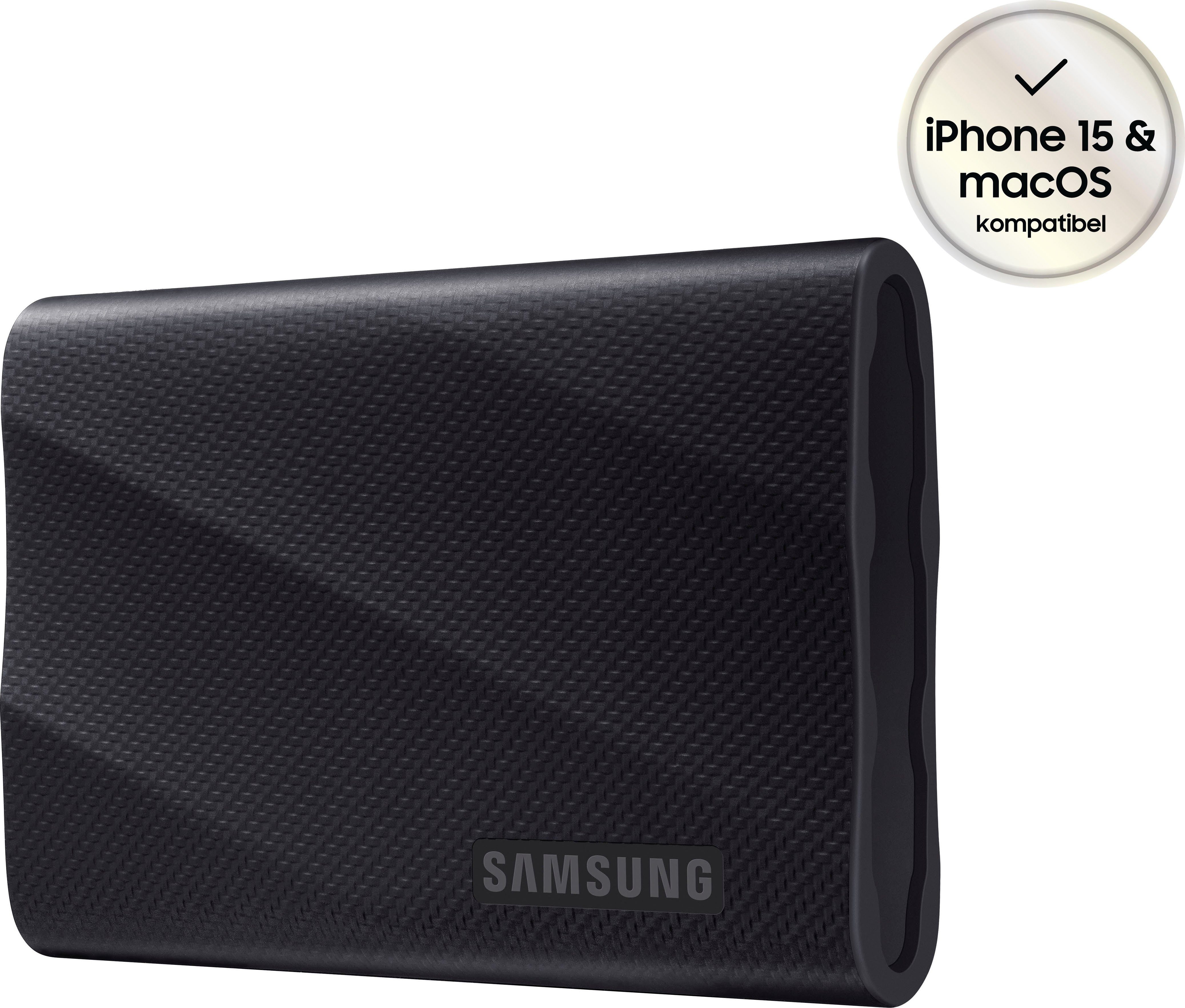 Samsung Portable SSD T9 externe SSD (2 TB) 2000 MB/S Lesegeschwindigkeit, 1950 MB/S Schreibgeschwindigkeit