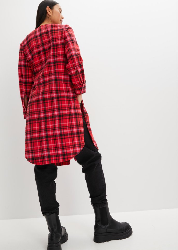 Karo-Longbluse