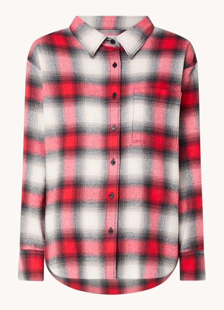 CLOSED Blouse with check pattern and chest pocket