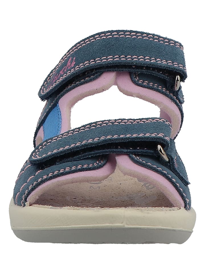 Lurchi Leder-Sandalen in Dunkelblau/ Rosa günstig kaufen