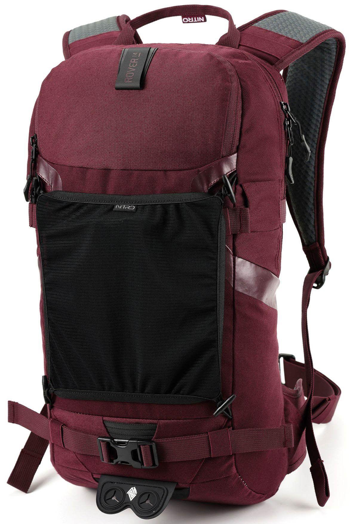 NITRO Trekkingrucksack Rover 14, Wine, speziell für den Wintersport konzipiert