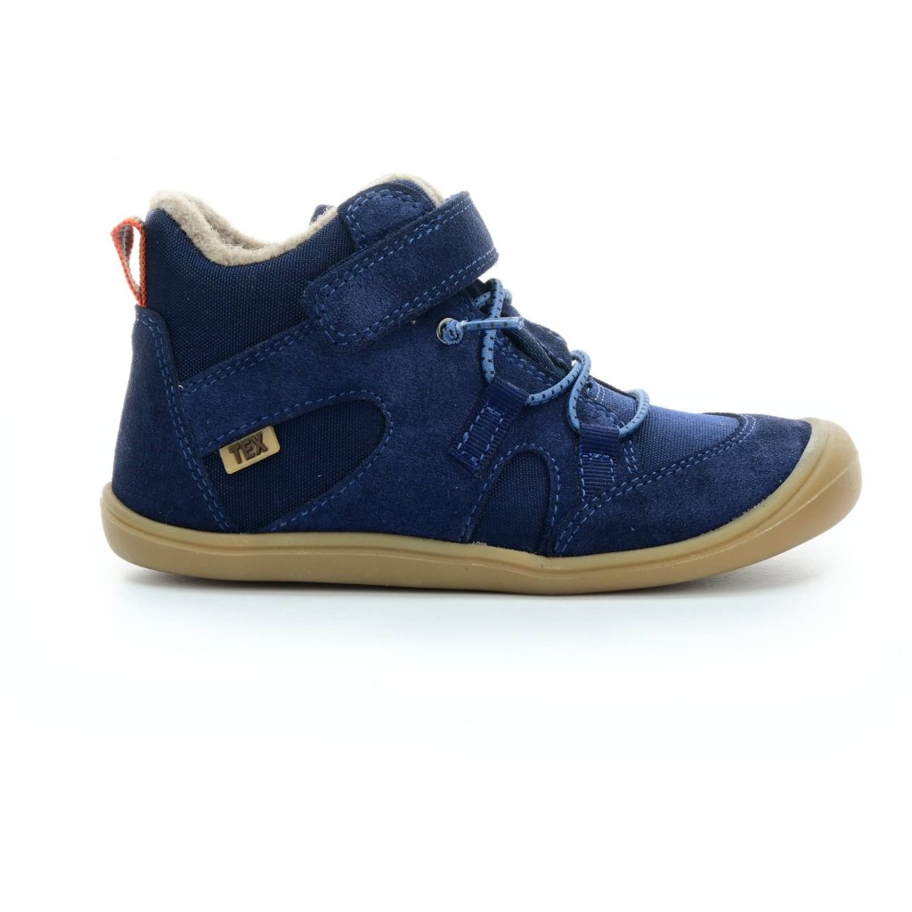 Koel4kids Beau Wool blue Winter-Barfuß-Stiefeletten