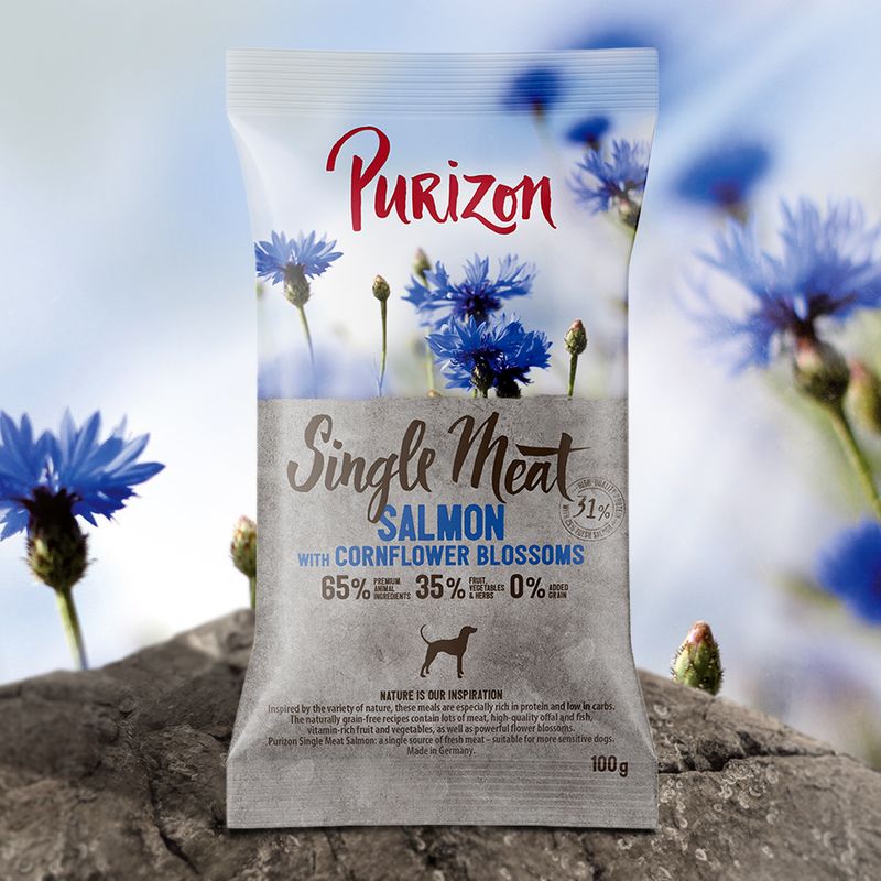 Purizon Single Meat Adult Lachs mit Spinat und Kornblumenblüten