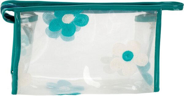 Accentra transparent mit Blumenmuster Kosmetiktasche