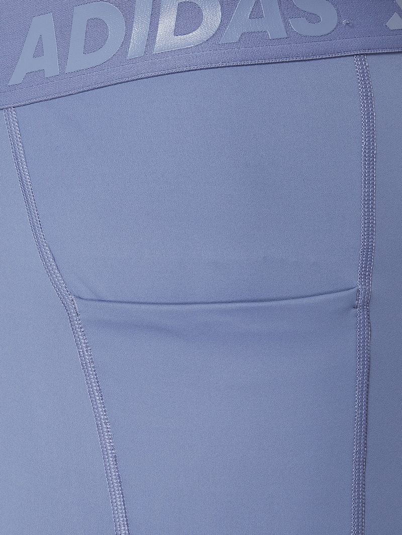 PLUS SIZE Long Tight Fit Sportleggings mit Logo-Details in rauchblau