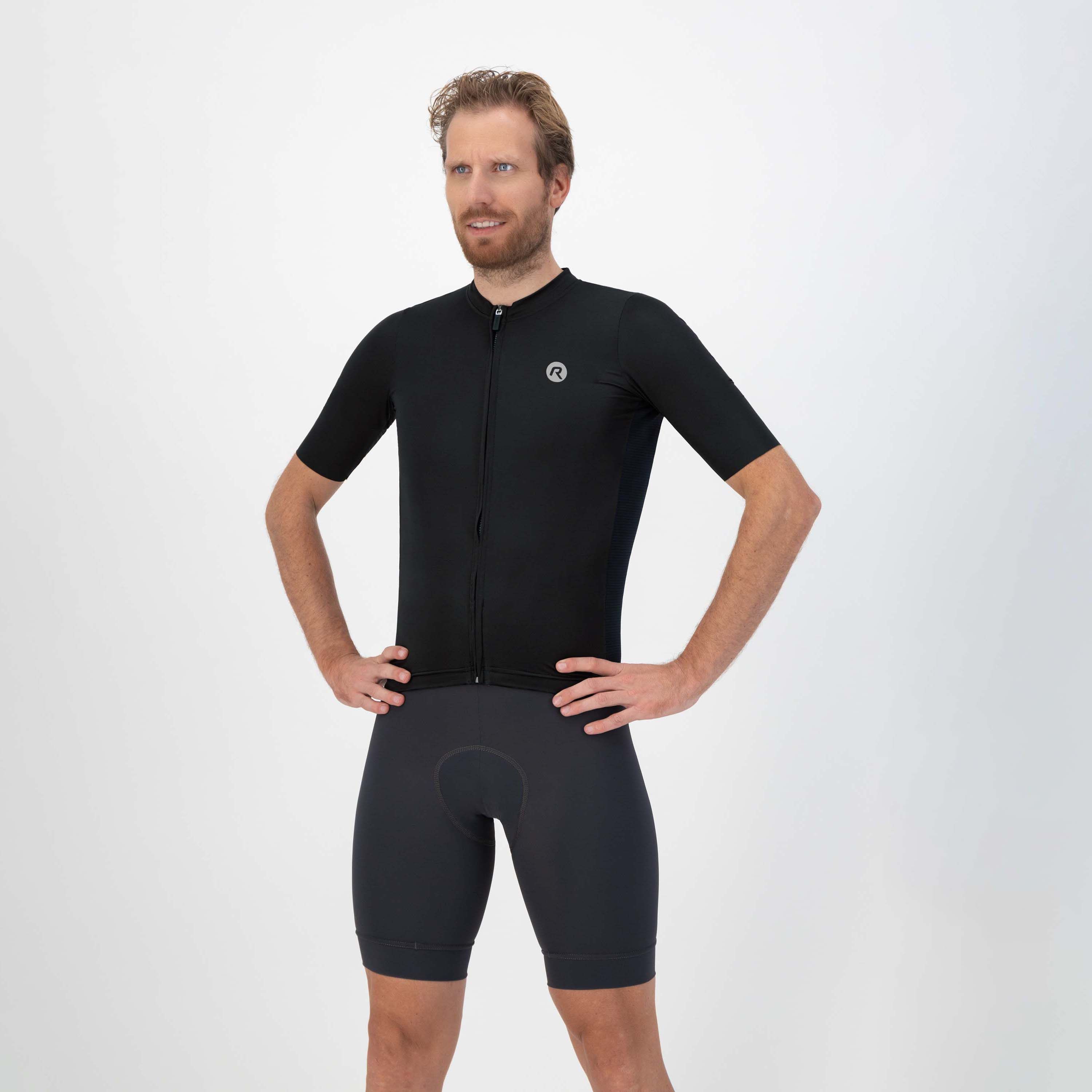 Rogelli Distance Schwarz Herren Radtrikot Kurzarm