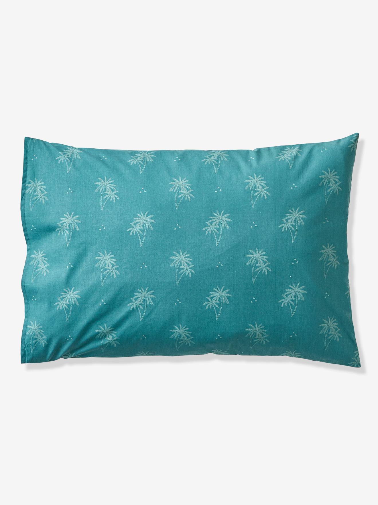 Parure housse de couette + taie d'oreiller enfant PALMIERS terracotta