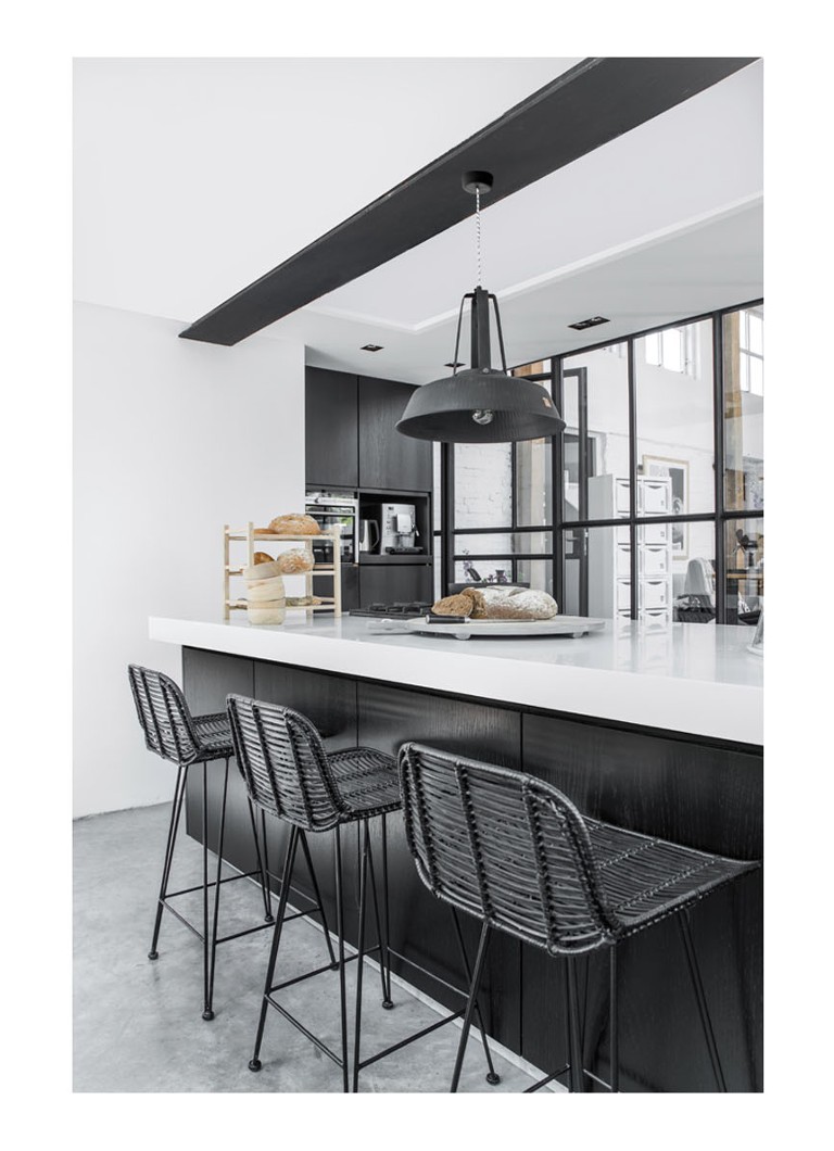 HKliving Rattan barstool