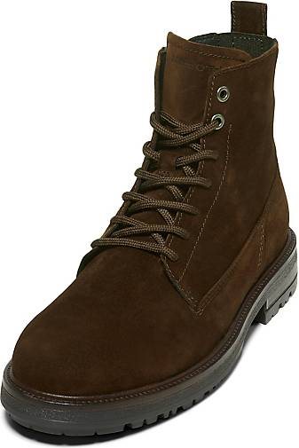 Marc O'Polo Schnürstiefel aus edlem Velours-Rindleder