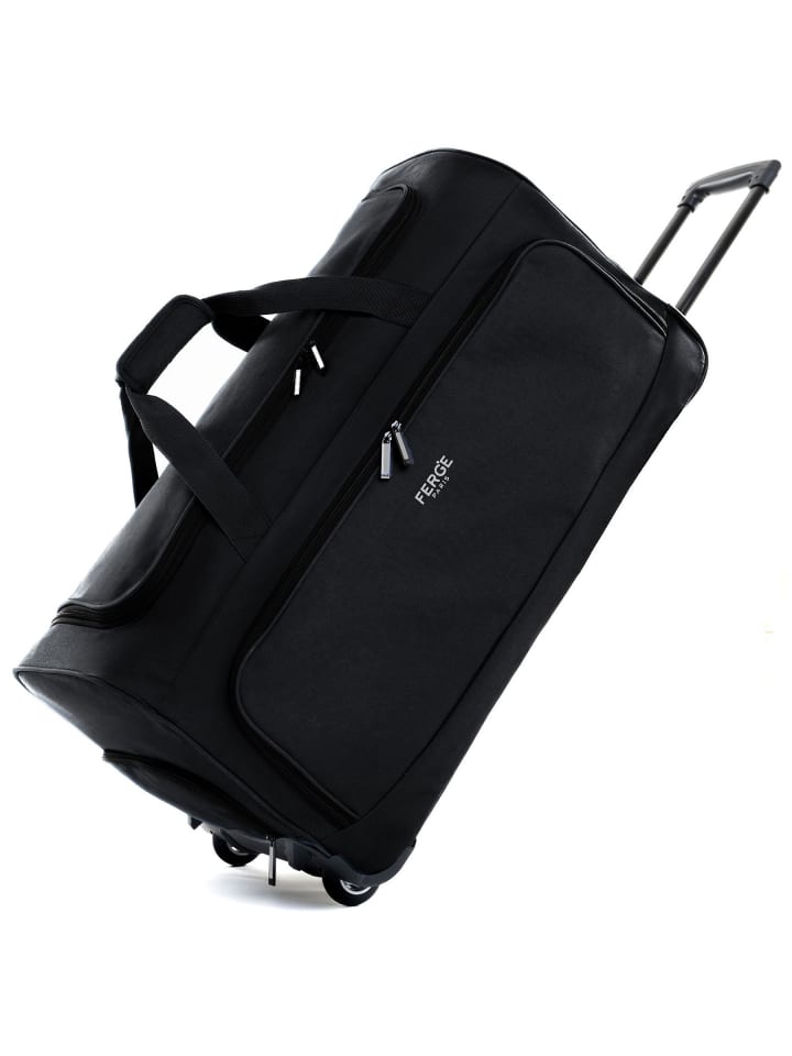 FERGÉ Reisetasche mit Rollen wasserabweisend Reisetasche mit Rollen groß Paris in schwarz günstig kaufen onesize