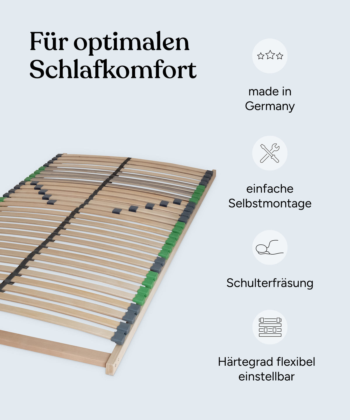 Lattenrost 90 × 200 cm