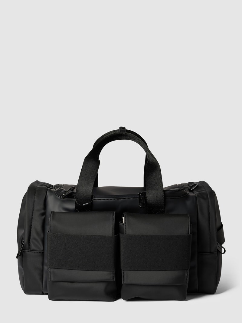 Weekender in Leder-Optik in schwarz
