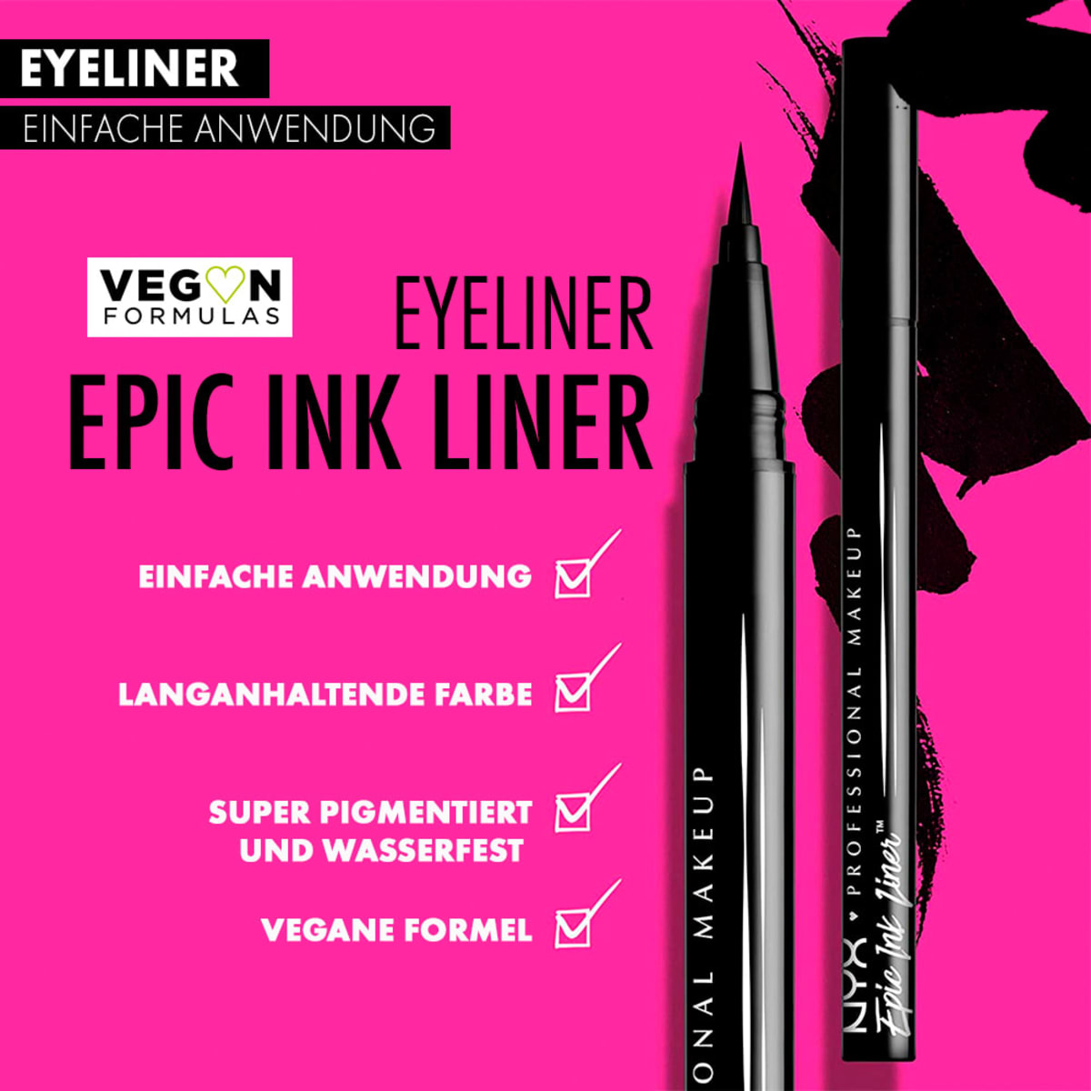 Eyeliner Epic Ink 01 black, 1 ml