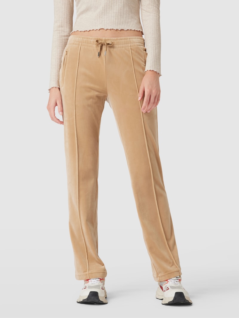 Sweatpants mit Strasssteinbesatz Modell 'TINA' in beige