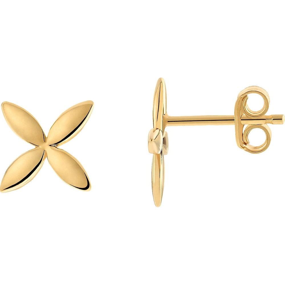 Valeria Boucles d'oreilles à fermoir à poussette 375 Or jaune Boucles d'oreilles