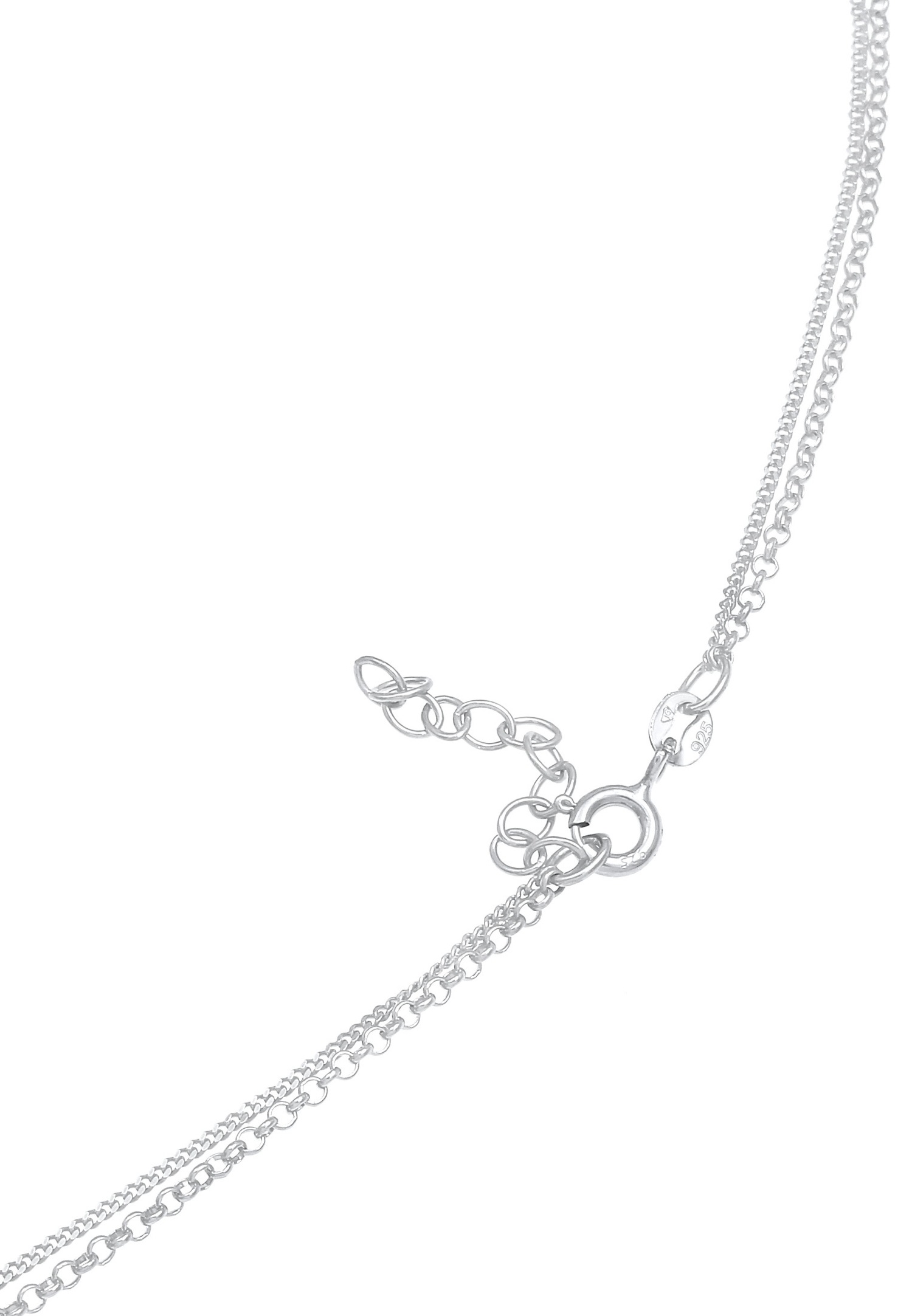 Ženski privjesak Elli s višeslojnom pločicom, čekićani, moderni bloger, od 925 sterling srebra