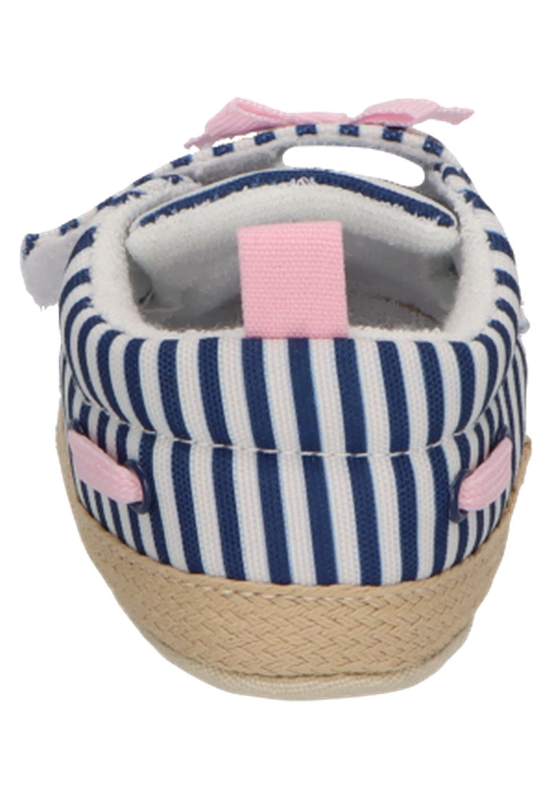 Babyschuh mit Streifen in blau