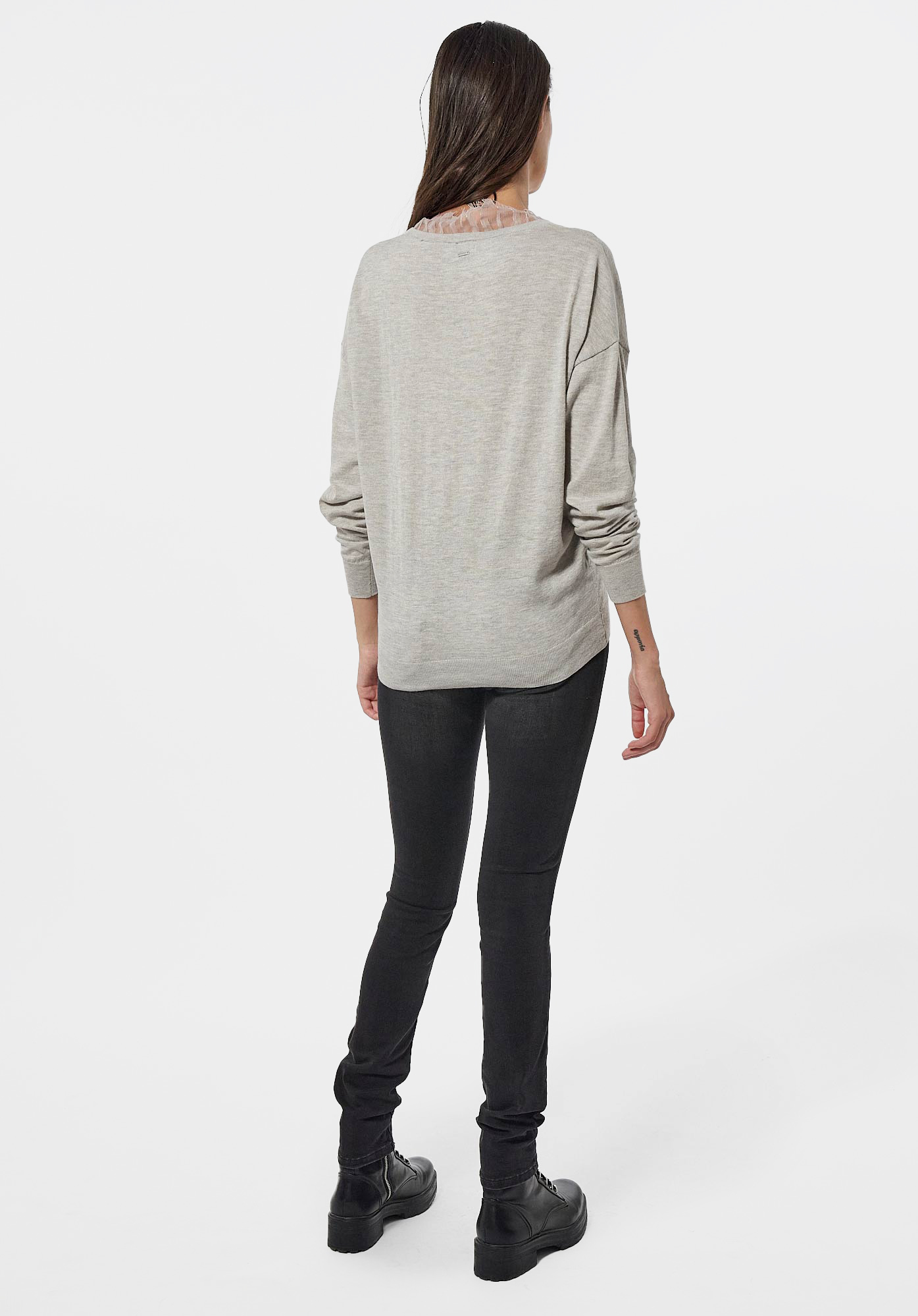 FAME   Pull gris Femme