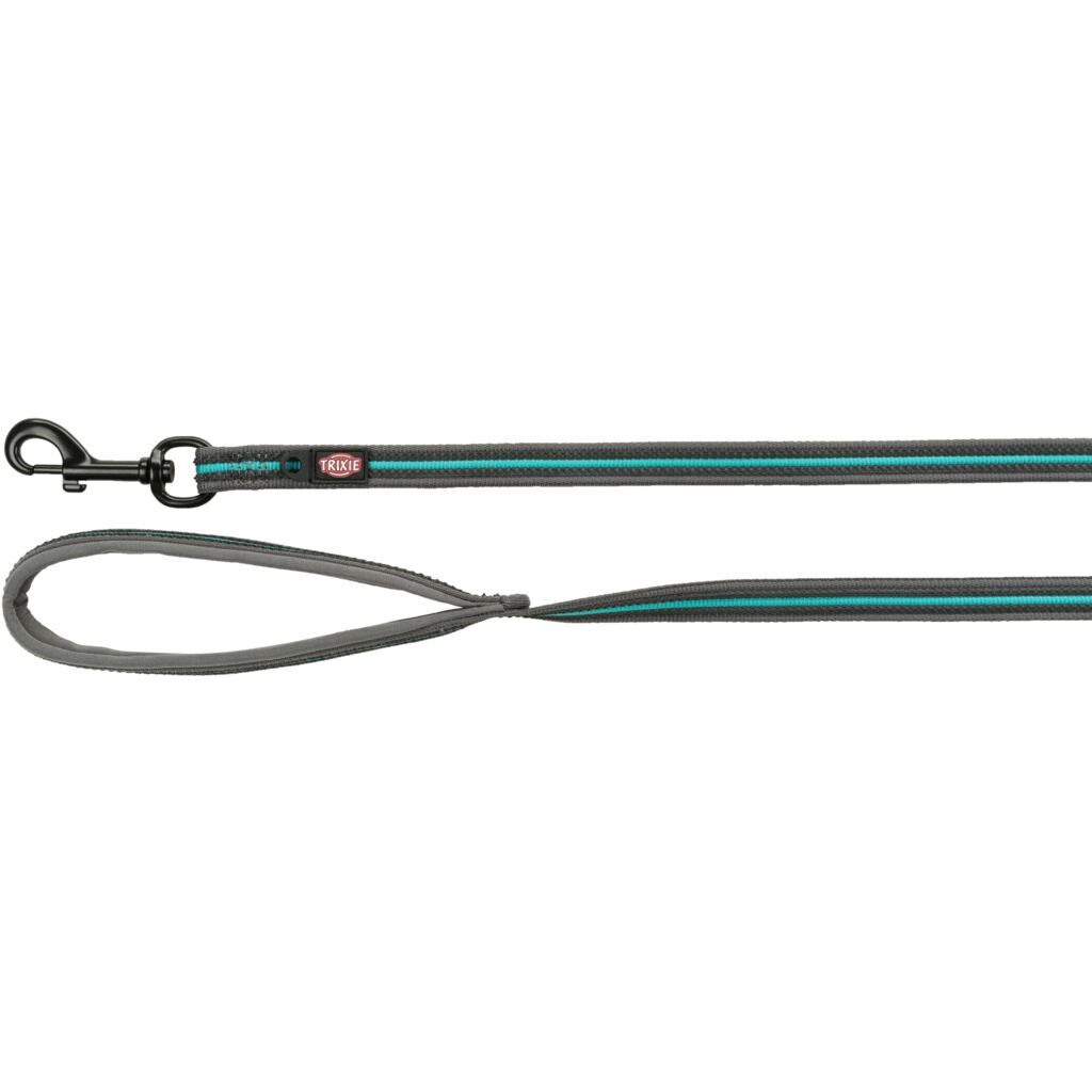 Trixie Hundeleinen Trixie Fusion Schleppleine, gummiert graphit / ozean 1,5 m
