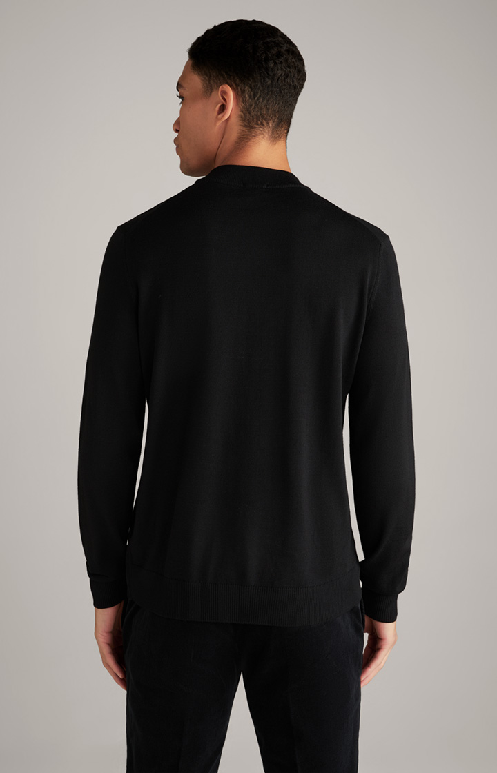 Merinowoll-Pullover Davide in Schwarz