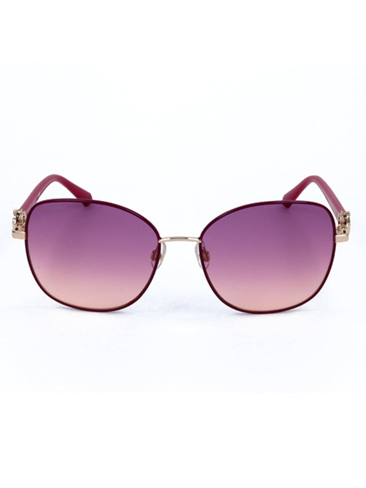 Swarovski Damen-Sonnenbrille in Pink-Gold/ Lila günstig kaufen 58