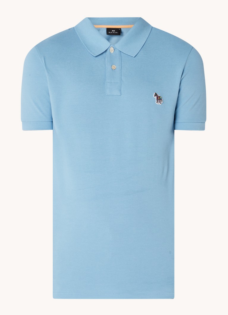 PS Paul Smith pieguļoša polo krekls ar izšuvumu no logotipa