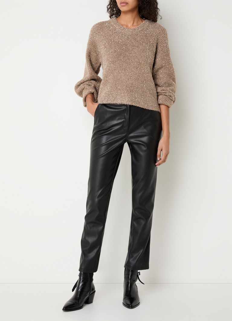 Sweter OPUS Plimma z grubej dzianiny z lureksem