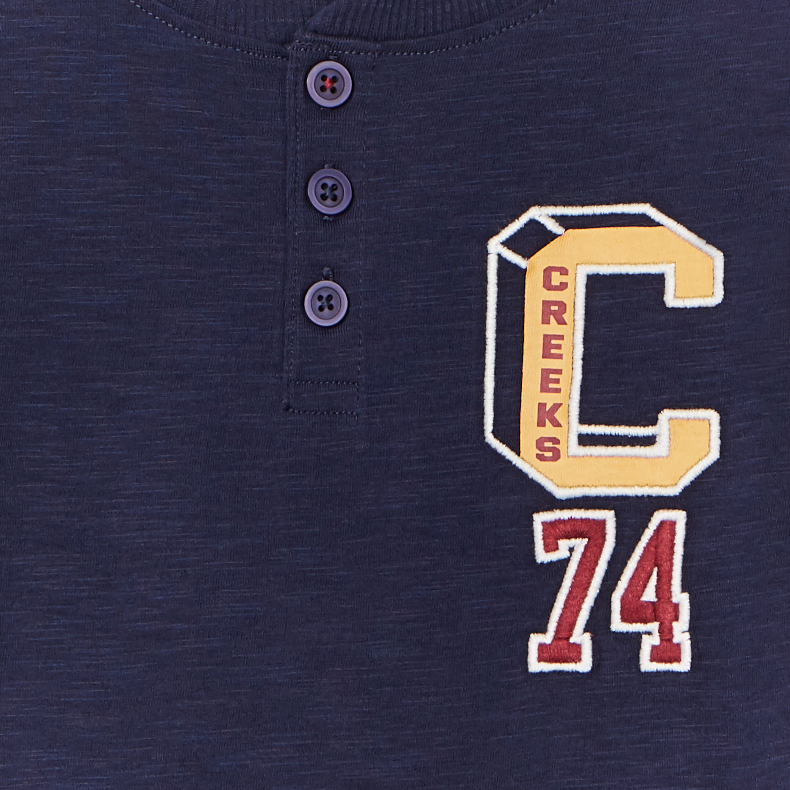 T-shirt manches longues coton Creeks bleu marine garçon | La Halle