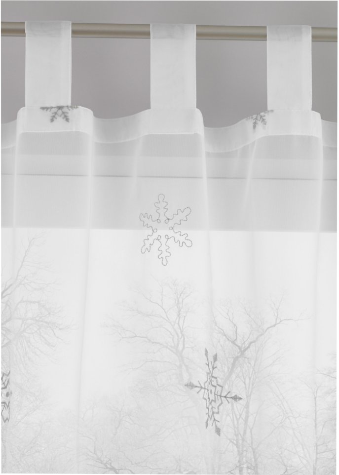 Gardine mit Stickerei (1er Pack)