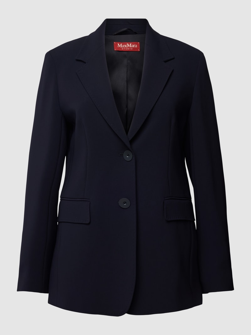Blazer mit Pattentaschen Modell 'LINZ' in dunkelblau