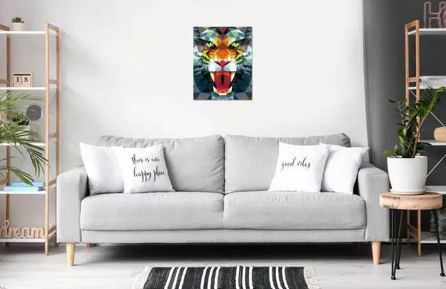 CreArt Polygon Tiger - Malen nach Zahlen für Erwachsene