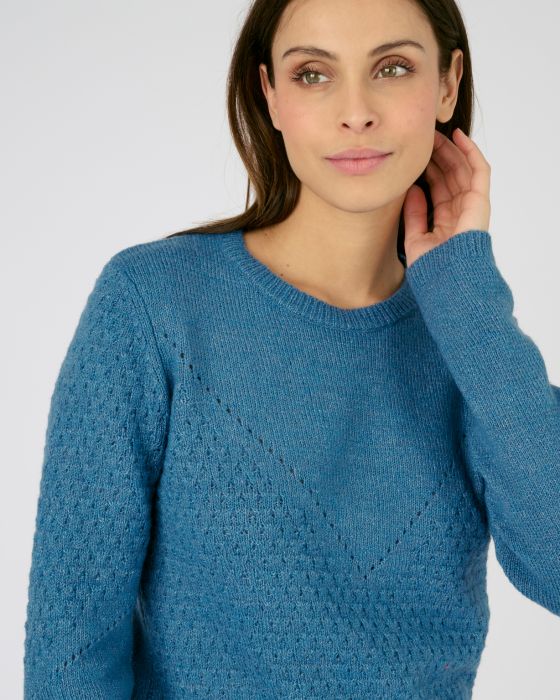 Pull maille ajourée et point fantaisie Thermolactyl