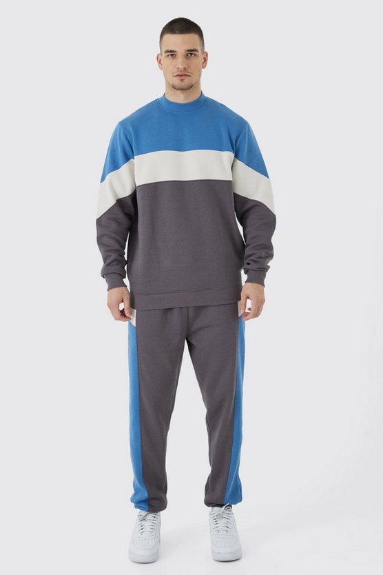 Tall Colorblock Sweatshirt-Trainingsanzug