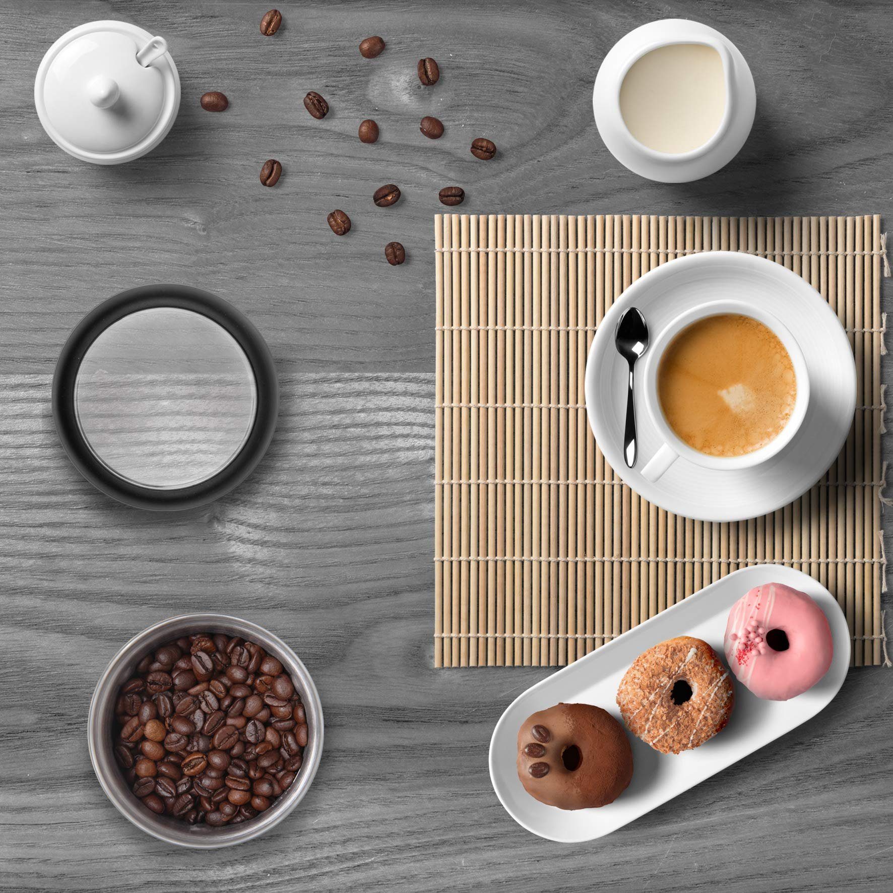 Duronic Kaffeemühle, CG250 Elektrische Propellermühle, Kaffeemühle mit 250 W, 75g Fassungsvermögen für 12 Tassen, Gewürzmühle mit Edelstahlklingen, Touch-Sensor, Für Kaffee Nüsse Gewürze Kaffeebohnen geröstet