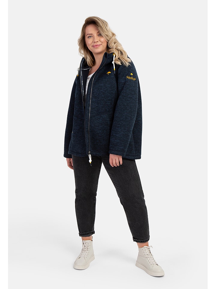 Schmuddelwedda Strickfleecejacke in Dunkelblau günstig kaufen