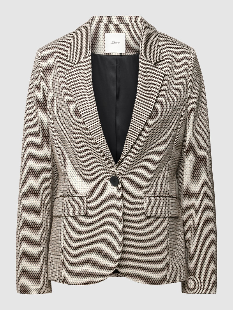 Blazer mit Knopfverschluss in schwarz