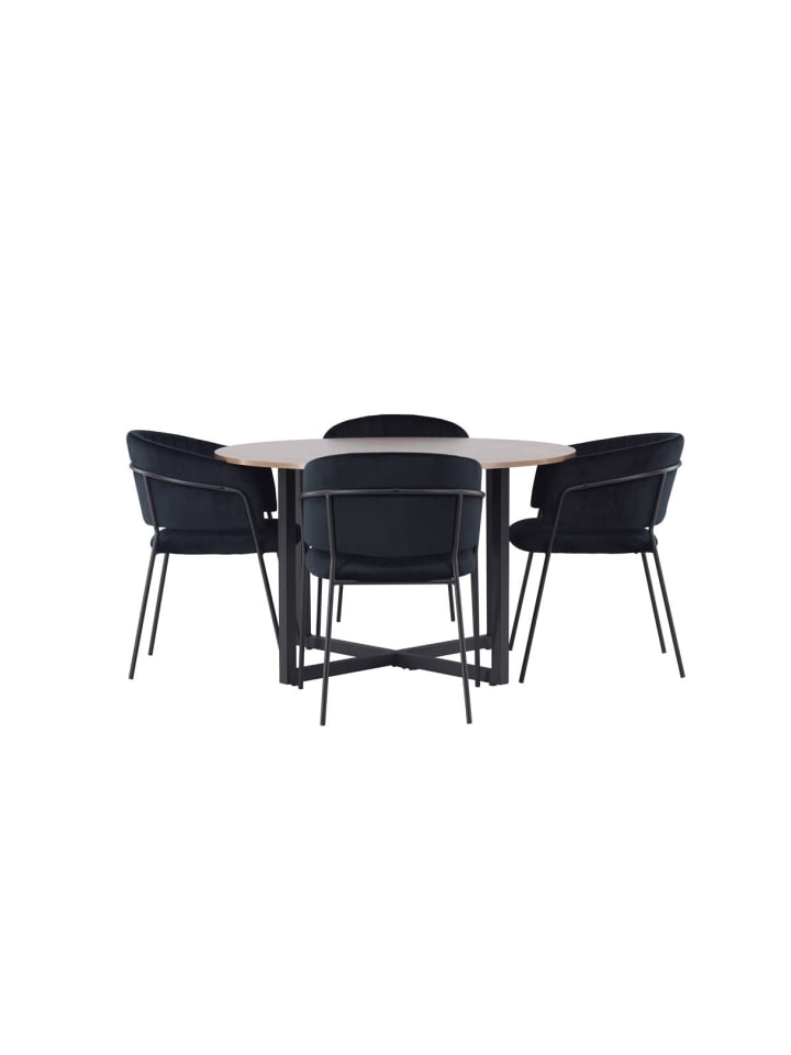 ebuy24 Essgruppe Durango 21 (5-teilig) Nussbaum 120 x 120 cm günstig kaufen onesize