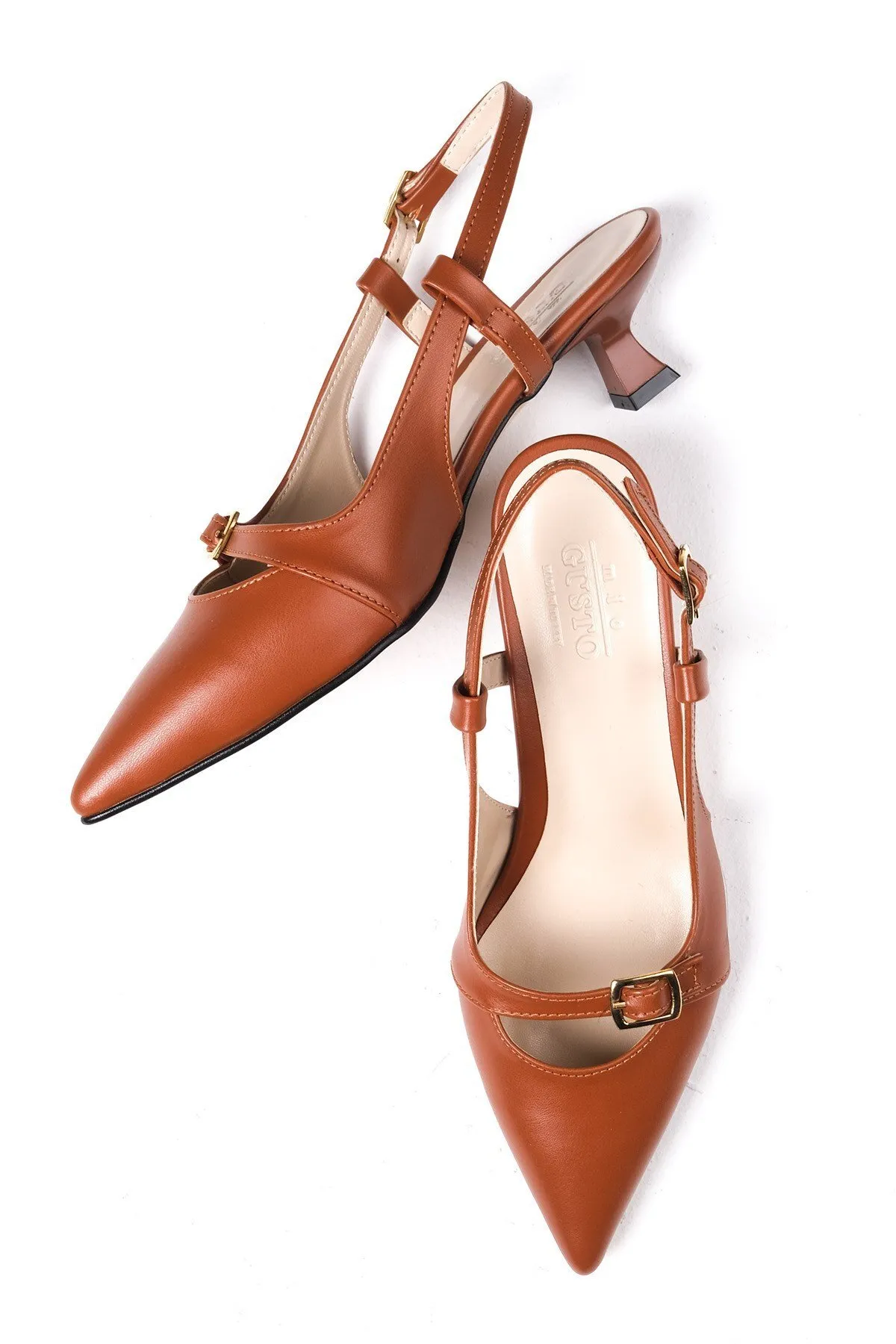 Mio Gusto  Kristin Tan Color Damenschuhe mit niedrigem Absatz
