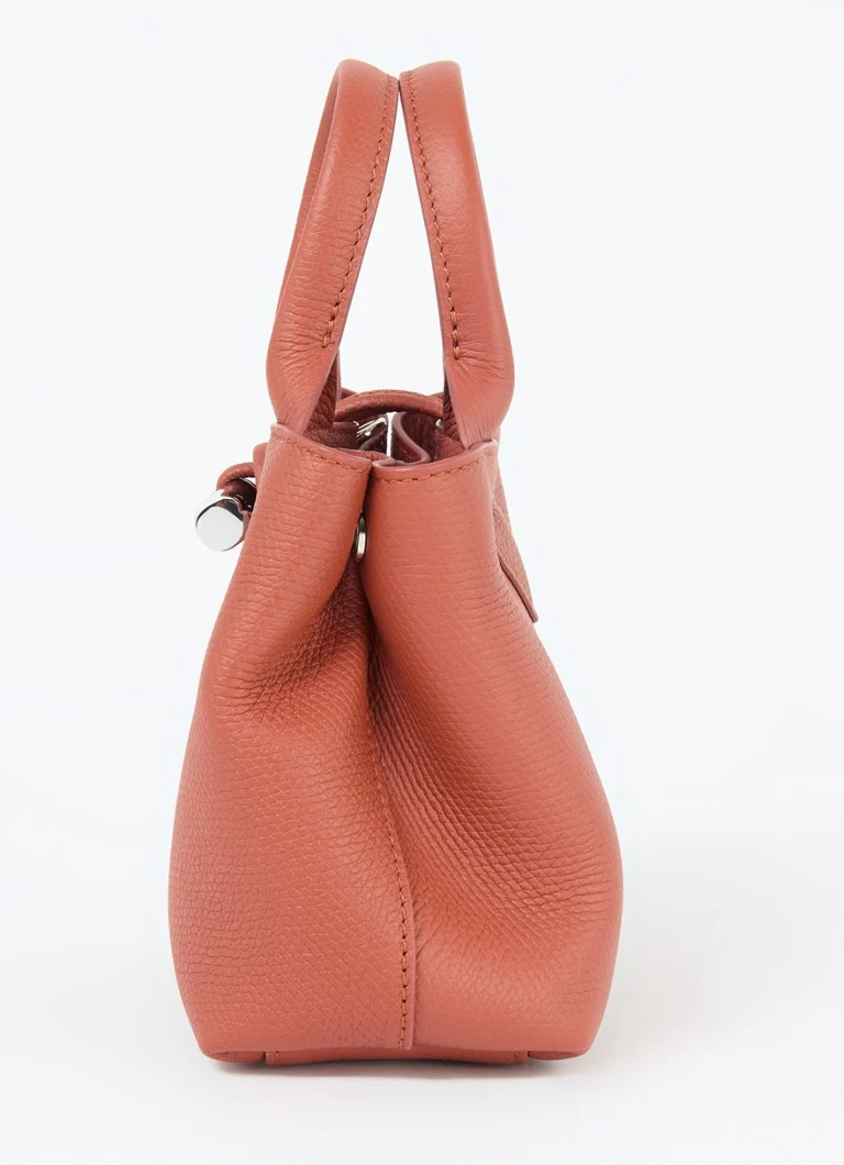 Longchamp Le Roseau leather handbag with detachable shoulder strap