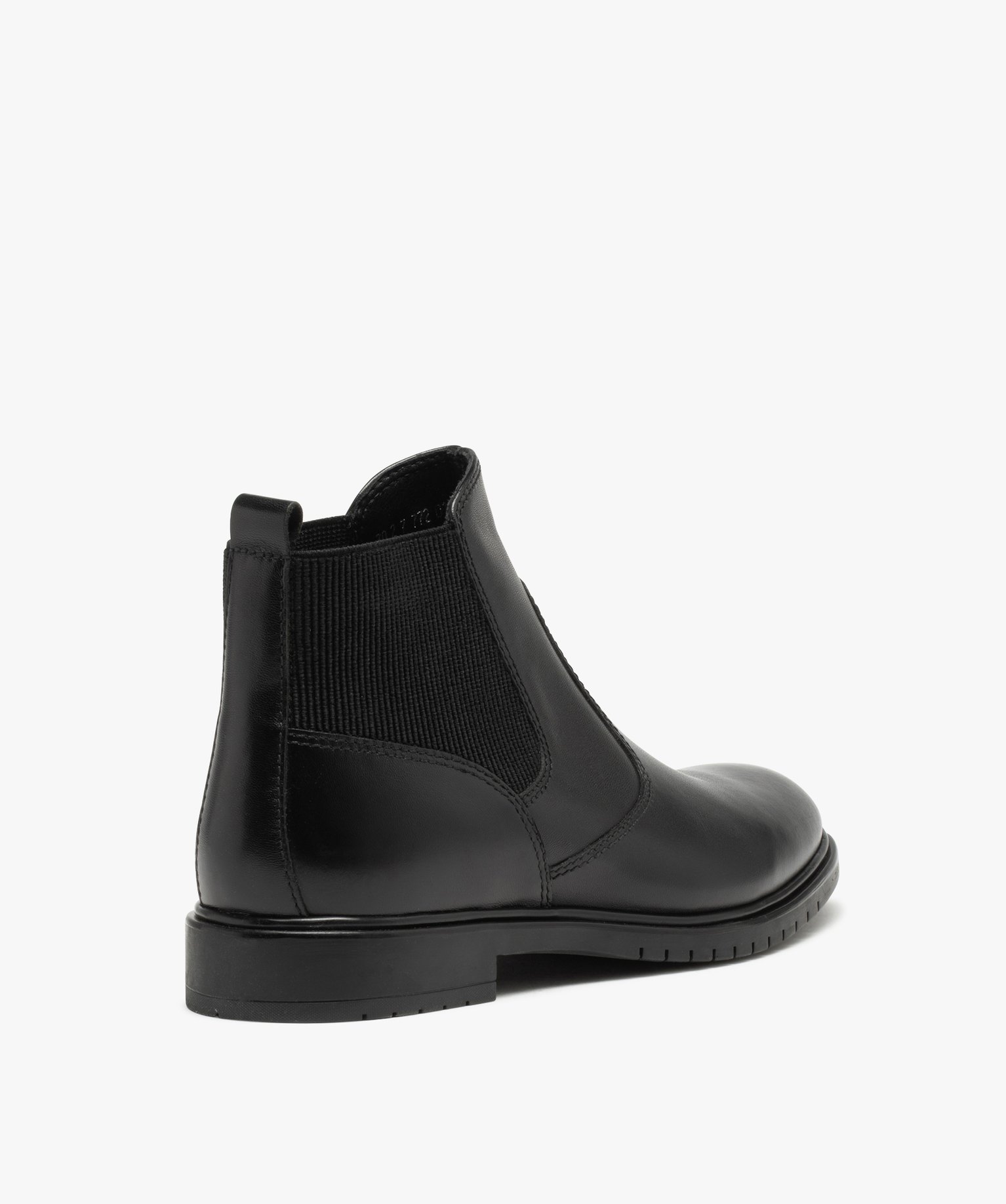 Chelsea boots dessus cuir homme noir | GEMO