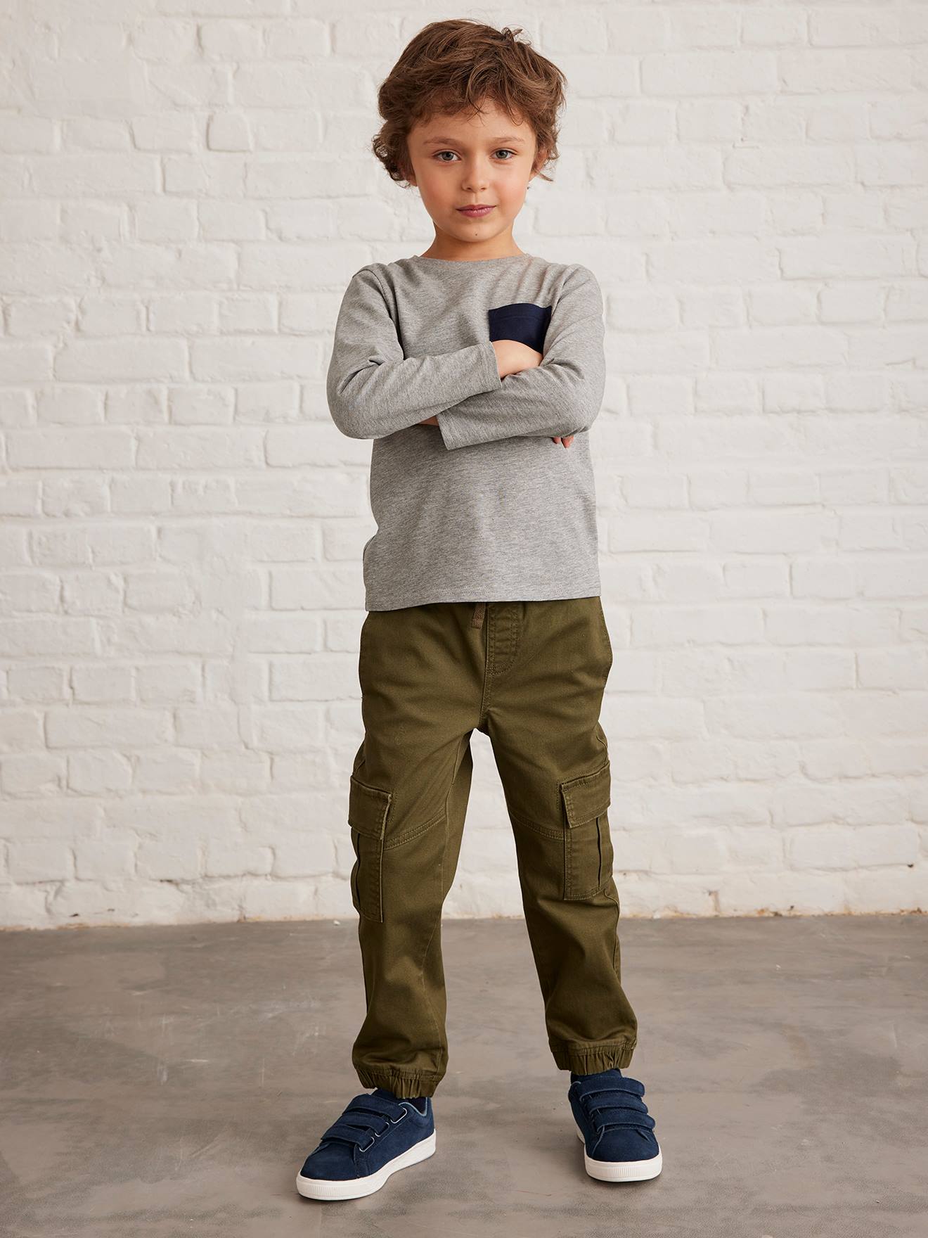 Vertbaudet Jungen Cargohose mit Dehnbund Oeko-Tex - camelfarben