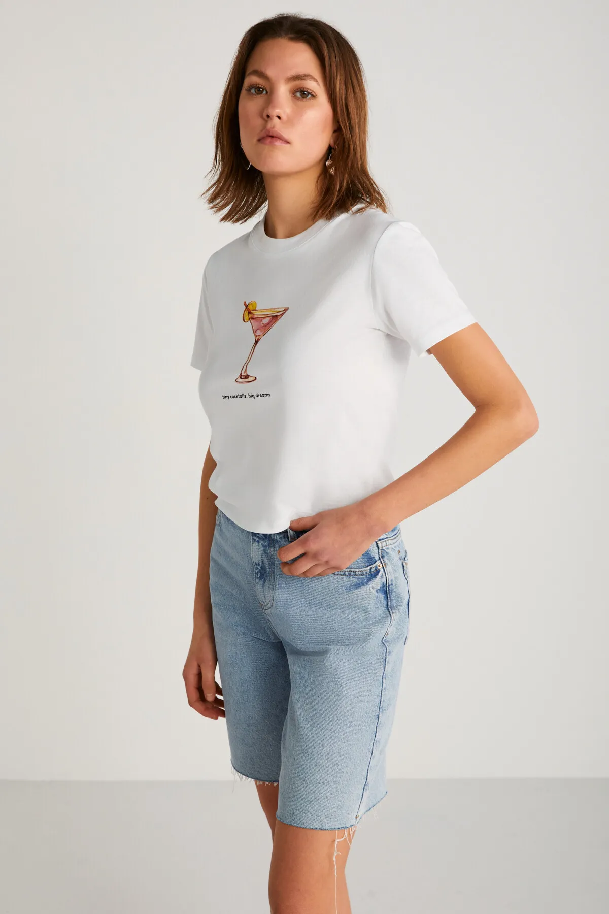 GRIMELANGE  T-Shirt - Weiß - Schnitt