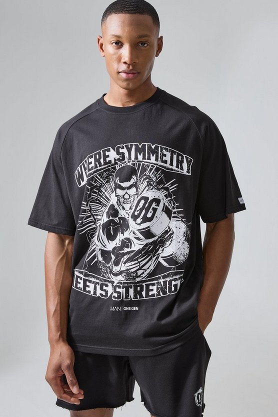 Man Active X Og Gym Oversize Raglan T-Shirt