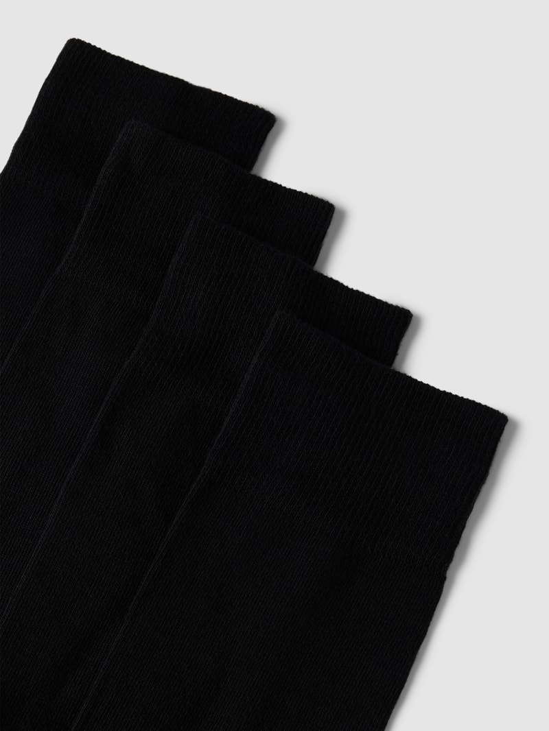 Socken mit Label-Detail im 4er-Pack in schwarz