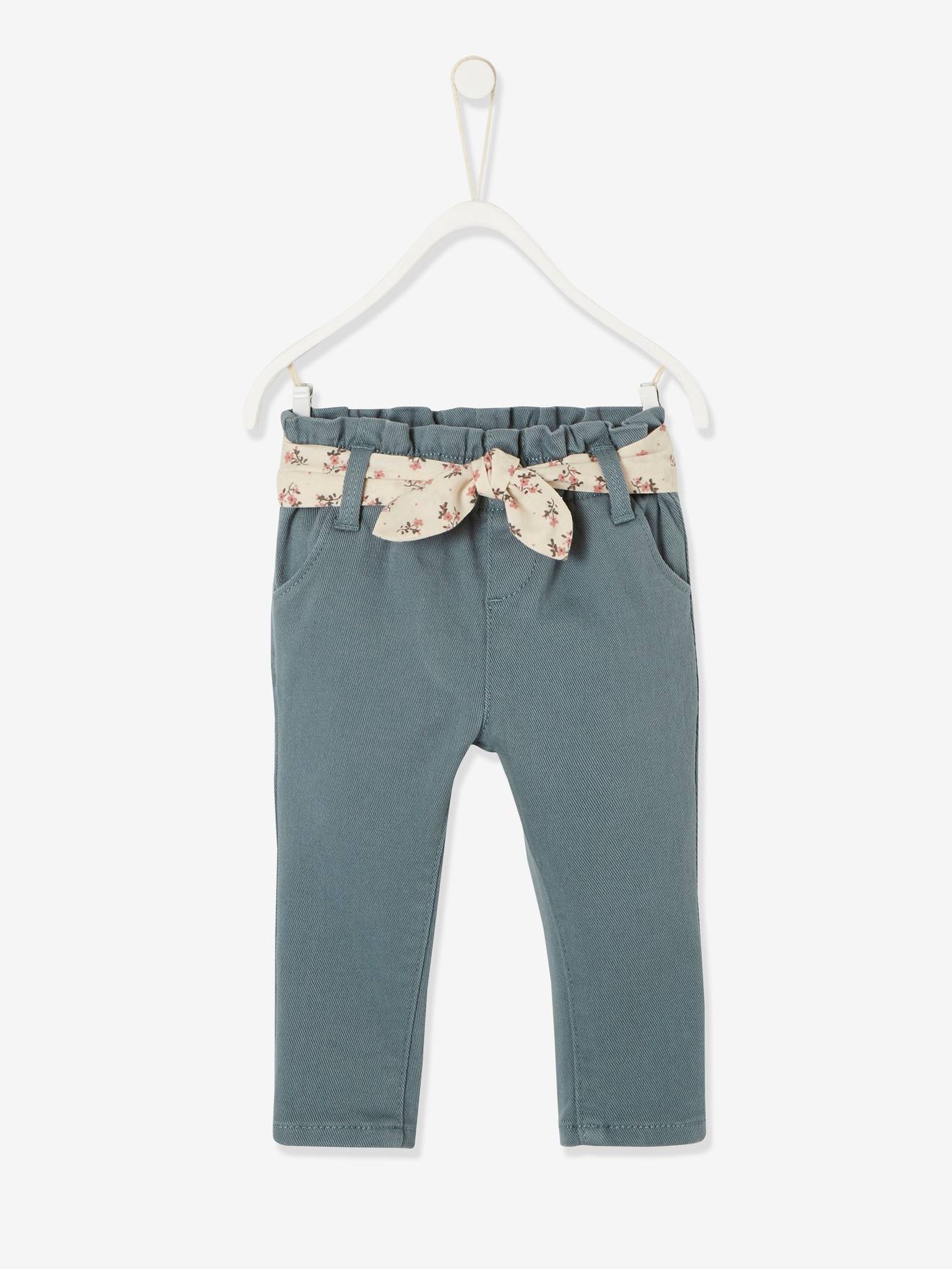 Pantalon avec ceinture en tissu bébé chaudron