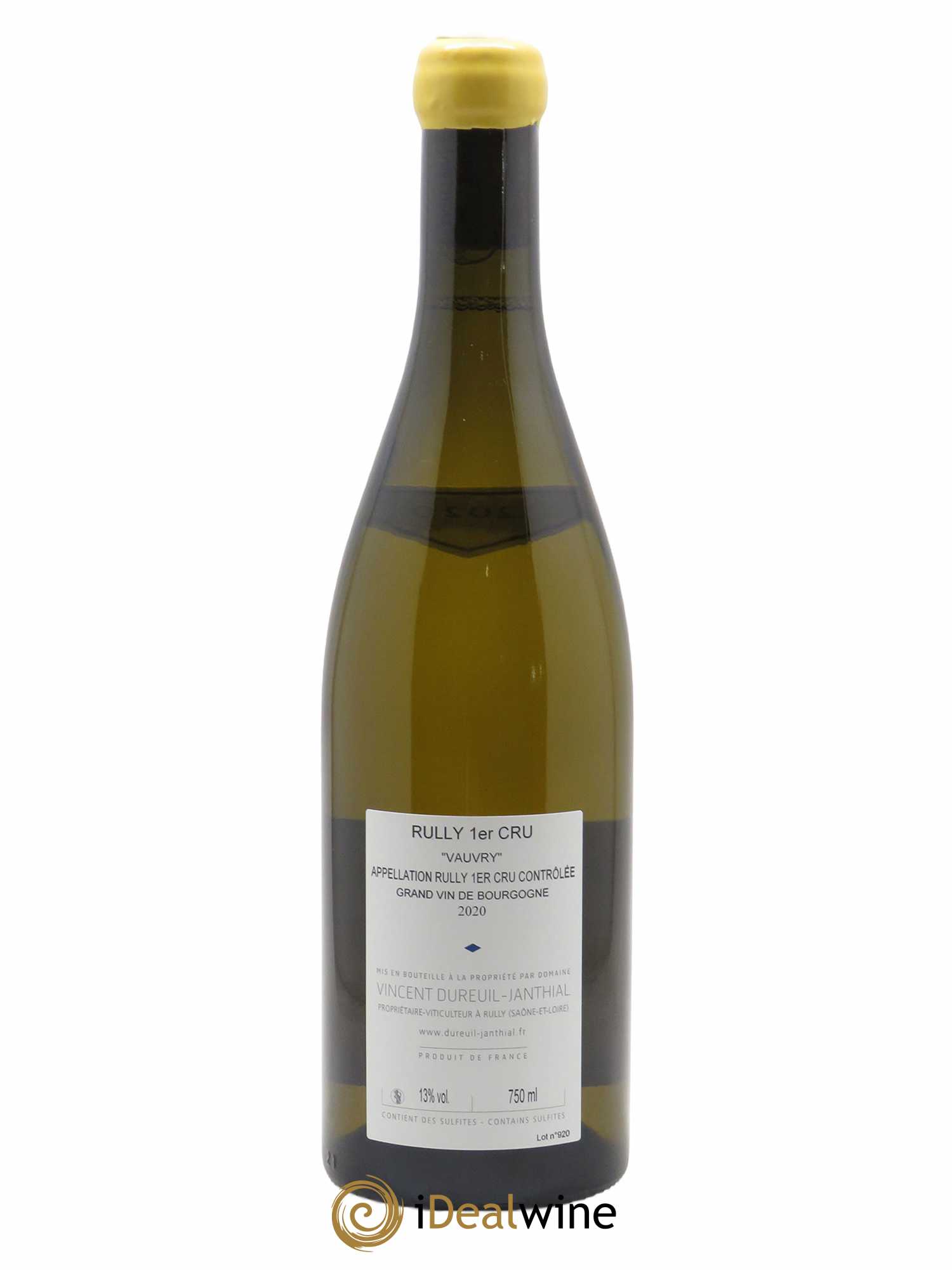 Rully 1er Cru Vauvry Vincent Dureuil-Janthial  2020 - Lot de 1 Bouteille