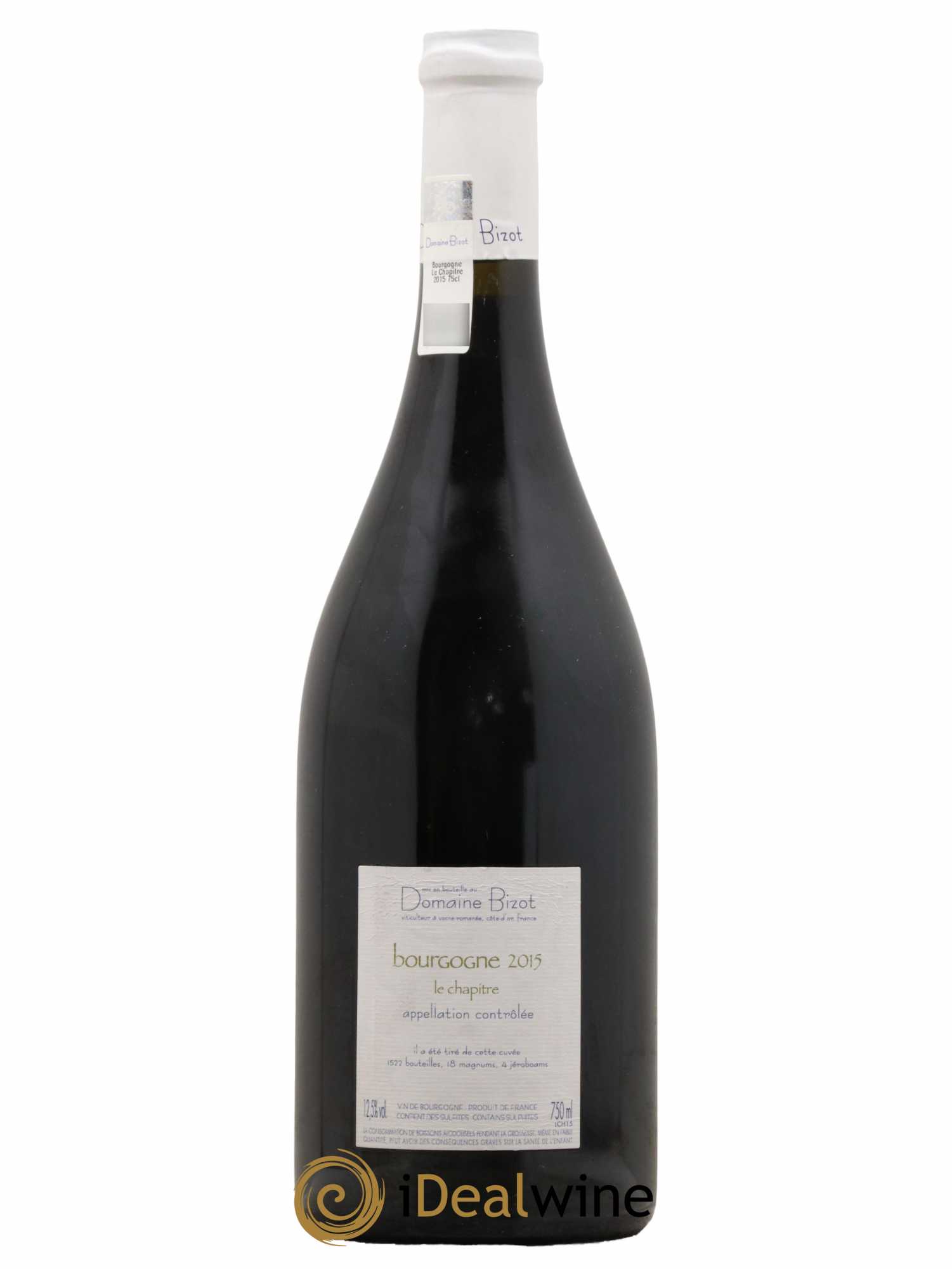 Bourgogne Le Chapitre Bizot (Domaine)  2015 - Lot de 1 Bouteille