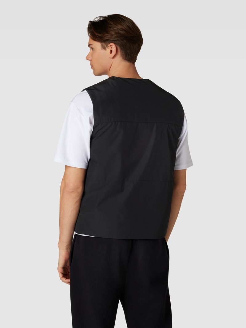 Weste mit Label-Stitching in schwarz