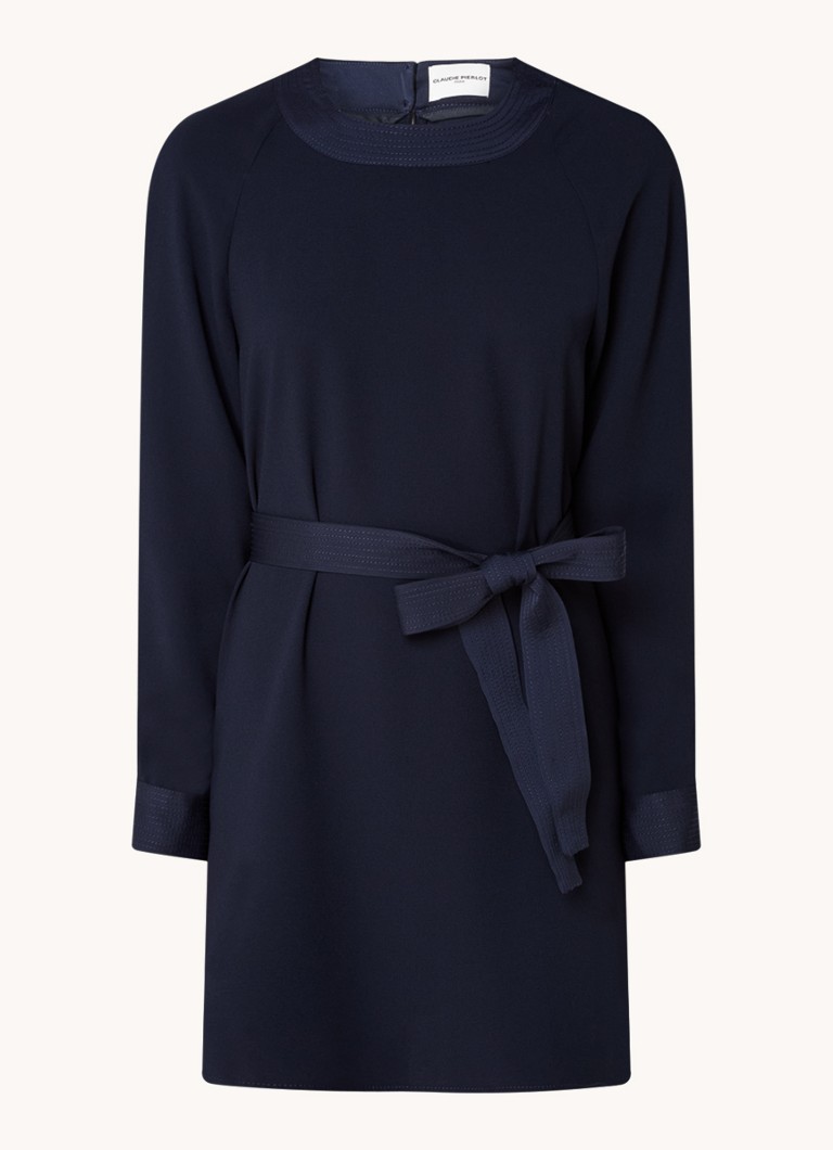 Vestido túnica corto Claudie Pierlot con cinturón de lazo
